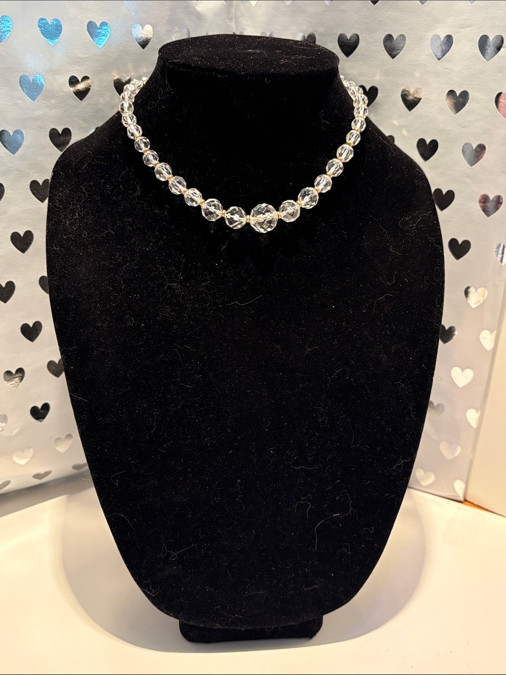 Vintage rock crystal quartz necklace